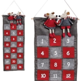 Adventskalender zum befüllen Kinder groß Weihnachtskalender xxl aus Stoff Weihnachtsmann zum selber-füllen Nikolaus -